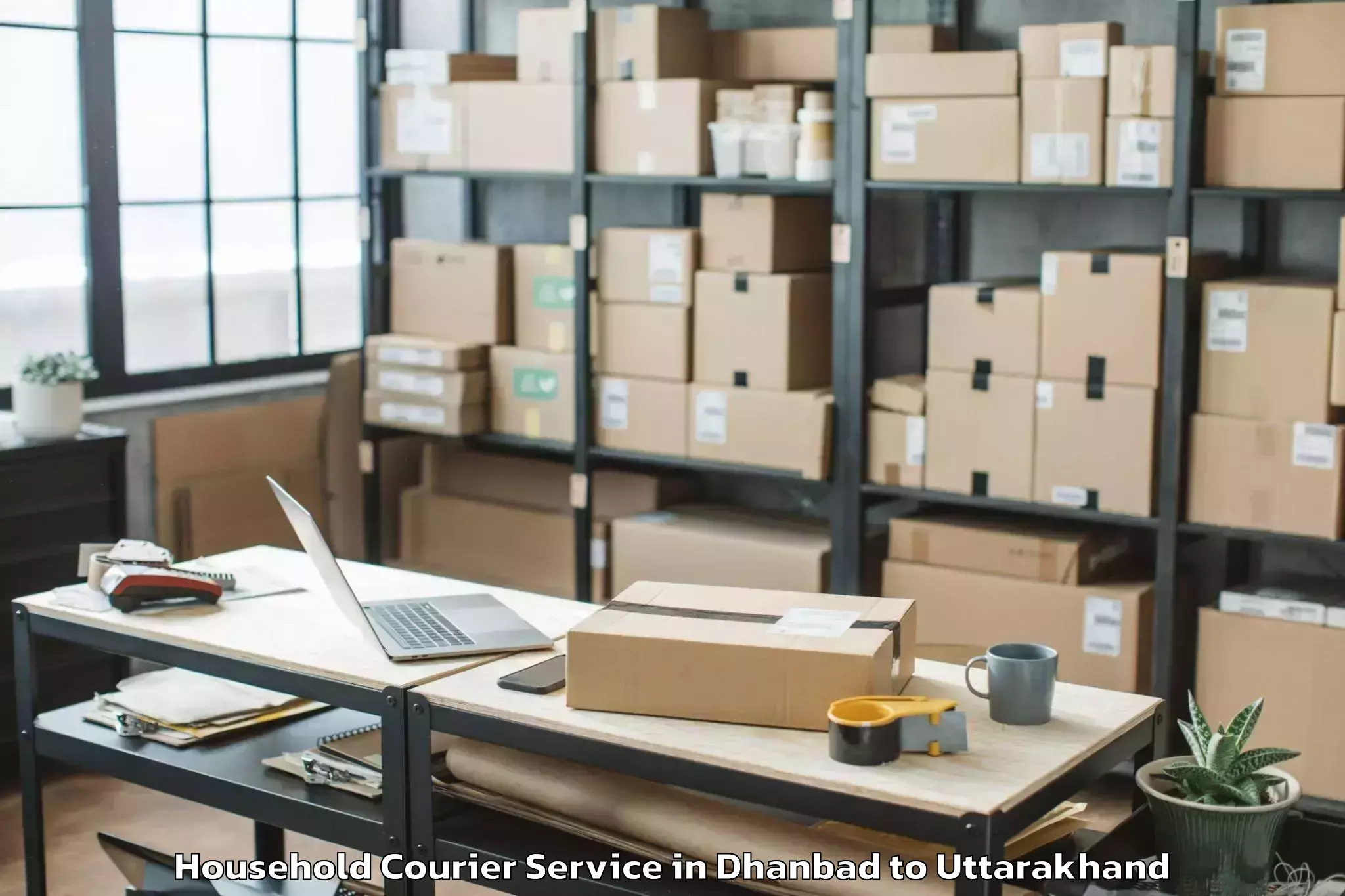 Affordable Dhanbad to Munsiari Household Courier